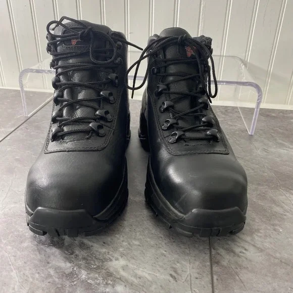 Red Wing Metguard‎ Leather Work Boots Mens Size 8 Black Safety Toe 6680